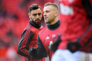 Bruno và Shaw chưa chắc có thể ra sân ở trận gặp Atletico vì COVID-19 - Ảnh: Getty.